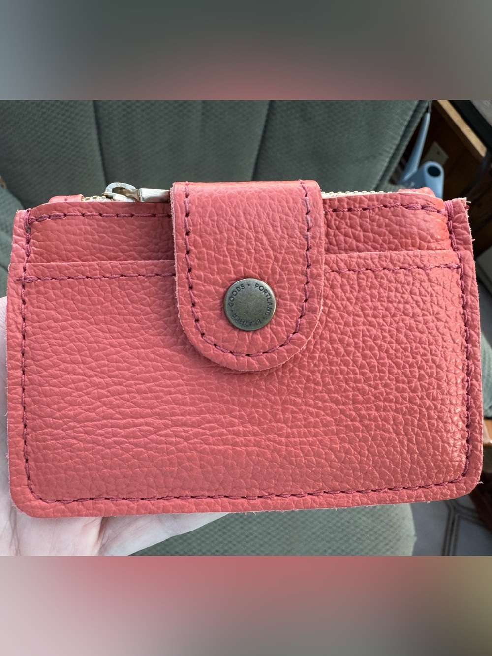 Portland Leather Coral Sabrina Wallet